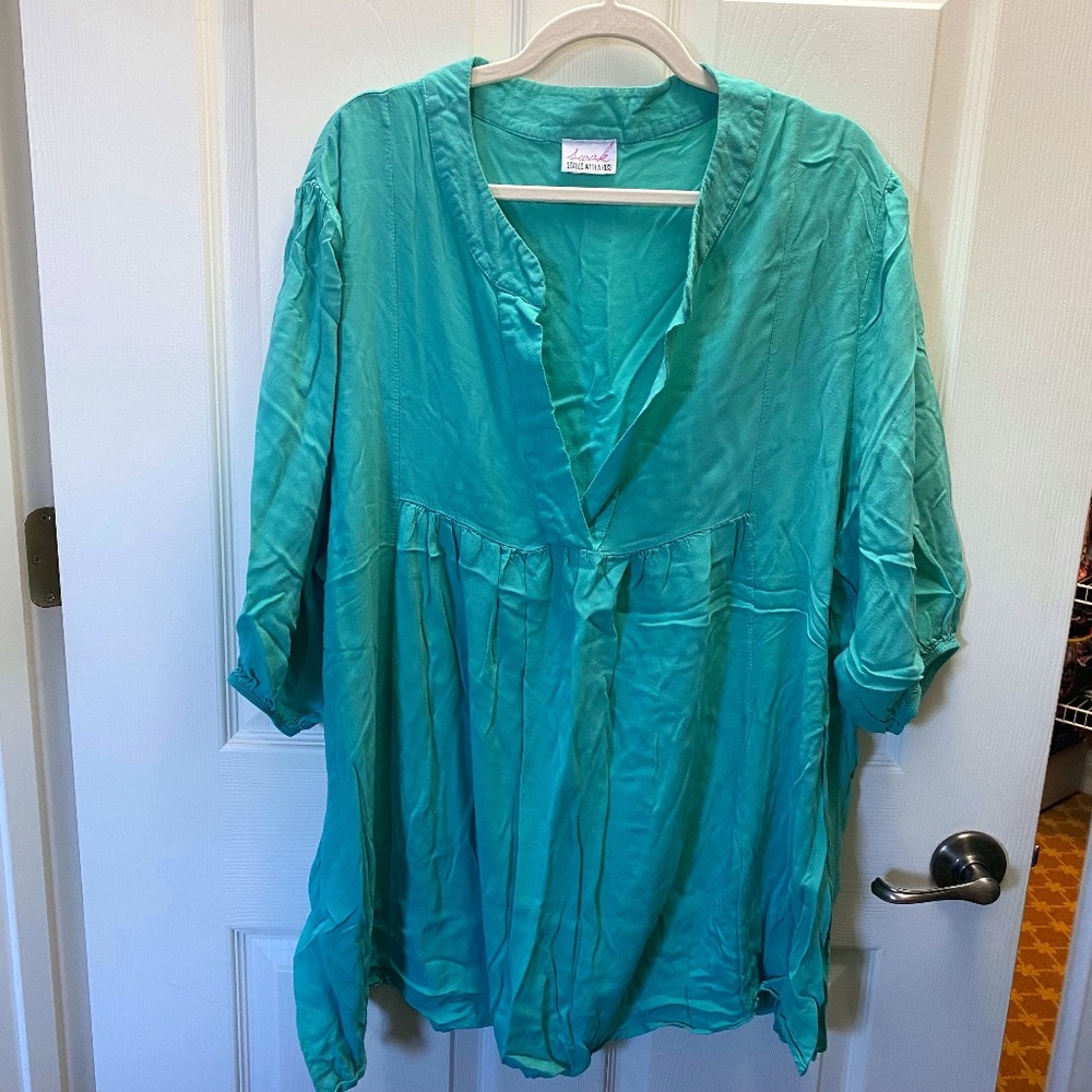 SWAK Turquoise Top, size 3X